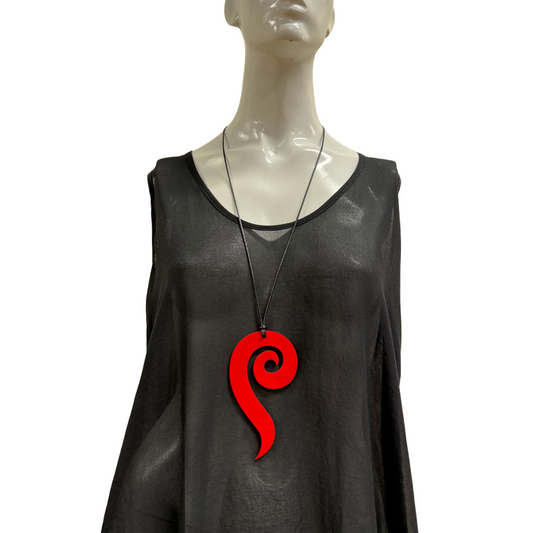 Z29 RED SPIRAL NECKLACE