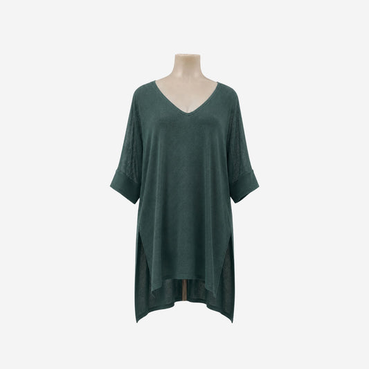 NZ designed plus size fashion. Green women’s dress in viscose.