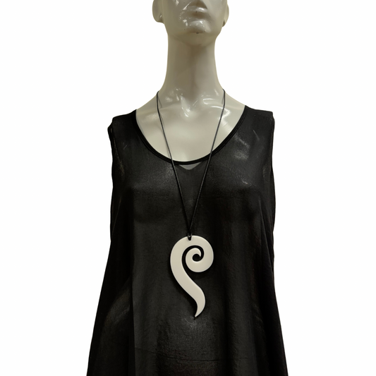 Z35 WHITE SPIRAL NECKLACE