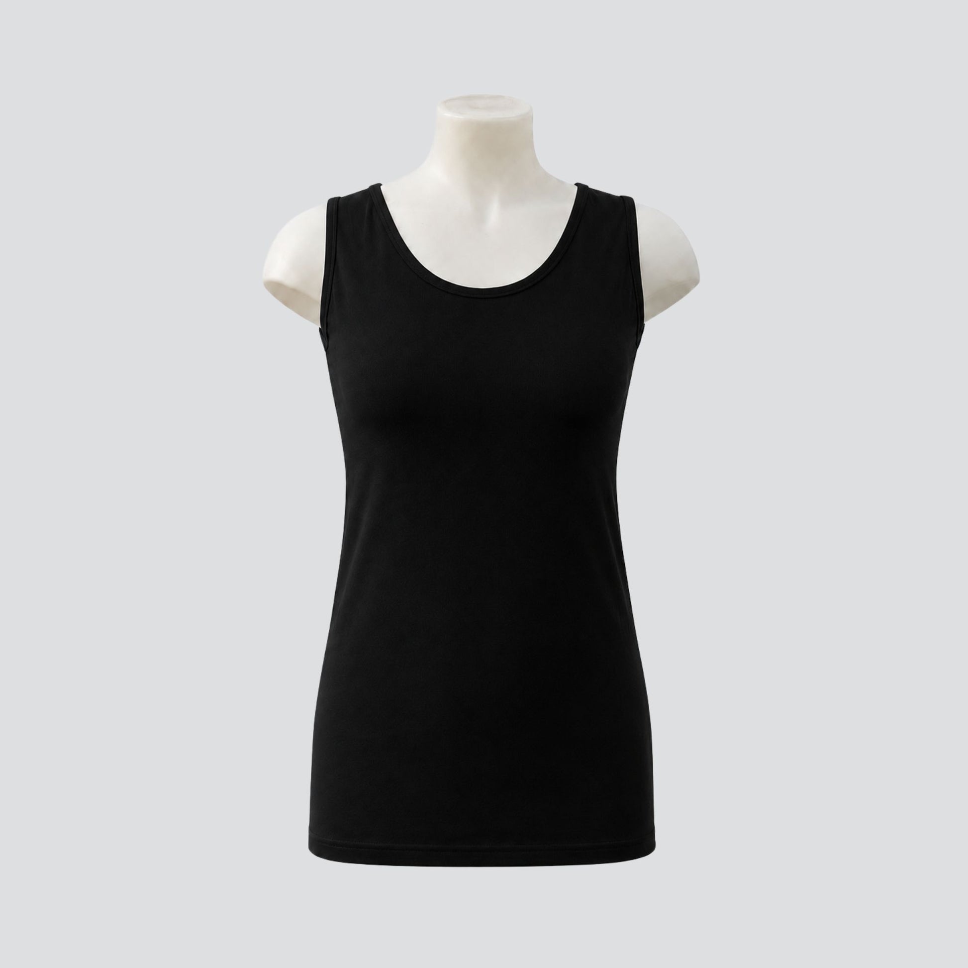 Black Base Cami, reversible V-neck round neck viscose spandex cami, Key Black Concept Collection