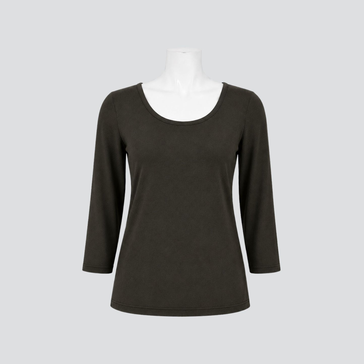 Caper Base Top, long sleeve viscose spandex layering top, Key Black Concept Collection