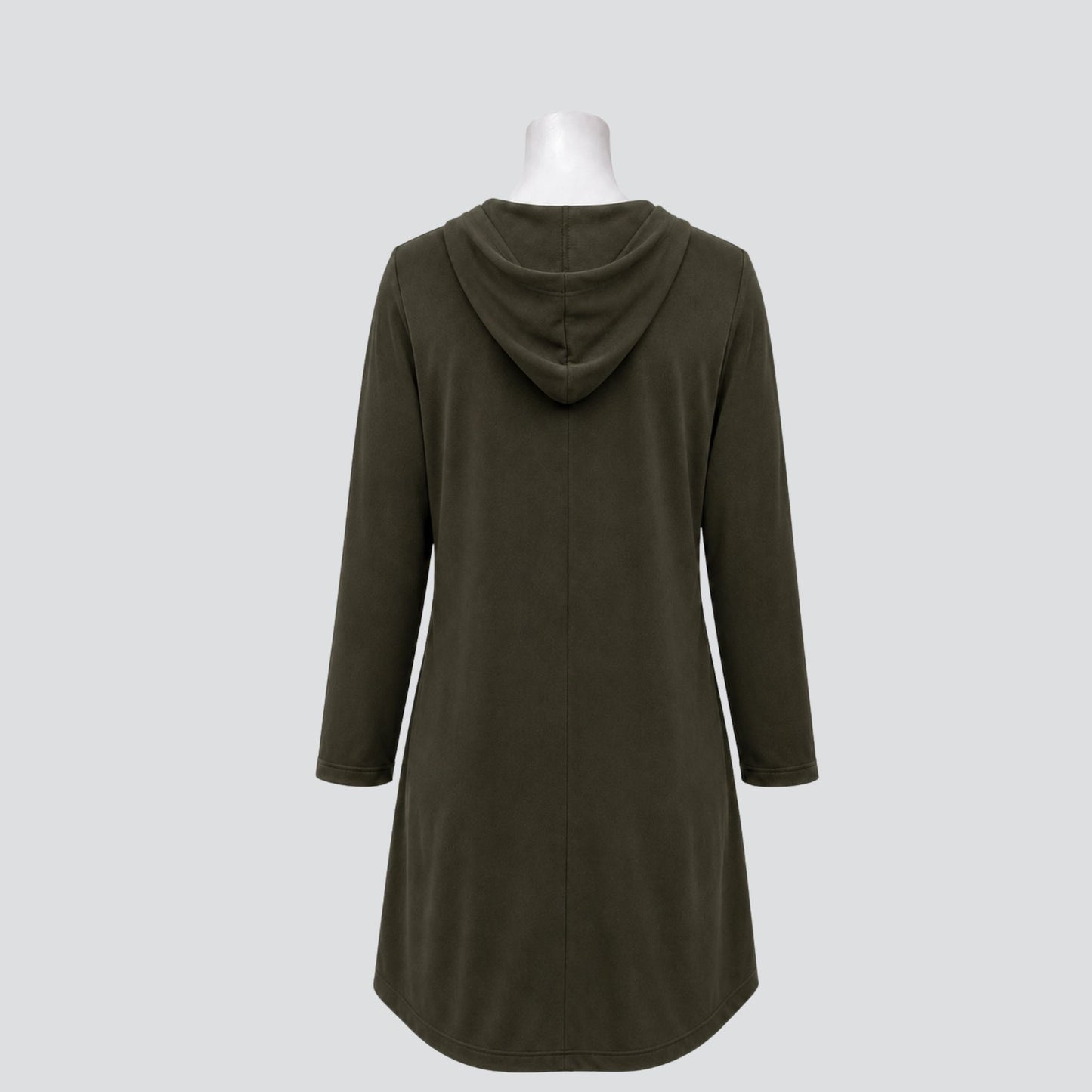 Caper Hooded Cardi with hood detail, long sleeve viscose spandex cardigan by Key Black
